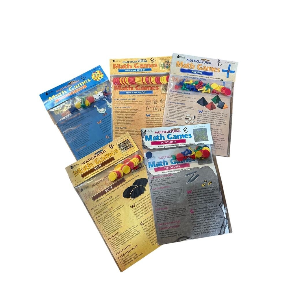 NEW VTG 1994 Deadstock Multicultural Math Games bundle American Teaching Aids‎